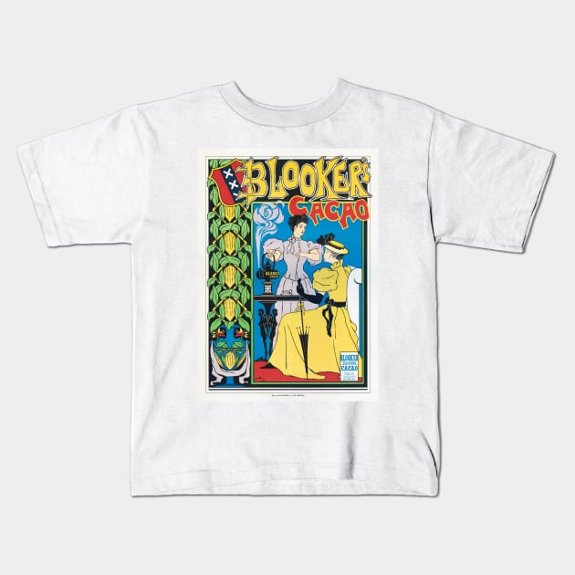 Vintage Travel Poster The Netherlands Blooker’s cacao Kids T-Shirt by vintagetreasure